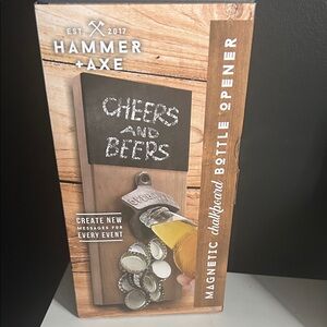 Magnetic Chalkboard Bottle Opener - Brown